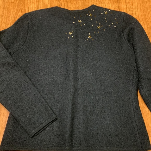 Talbots Angel zip cardigan. 100% wool. Size P. Absolutely beautiful sweater. EUC - Picture 8 of 9